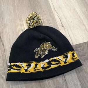 Vintage Hamilton tiger cats Pom Pom puma beanie 90s OS